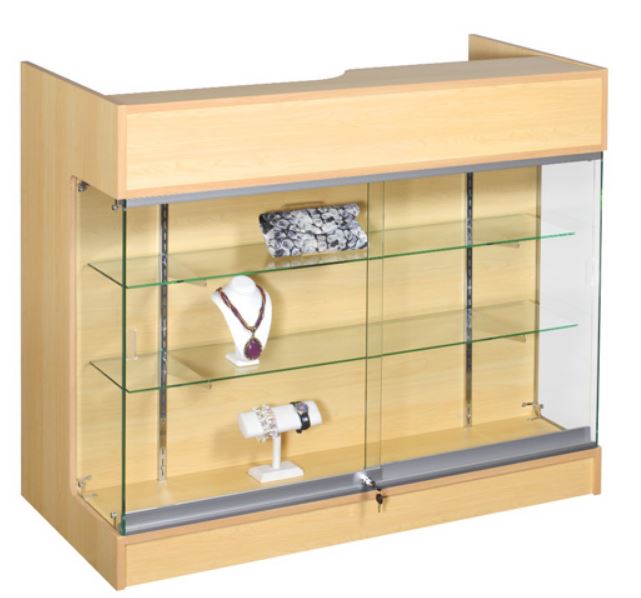 Ledgetop Glass Front Register Counter