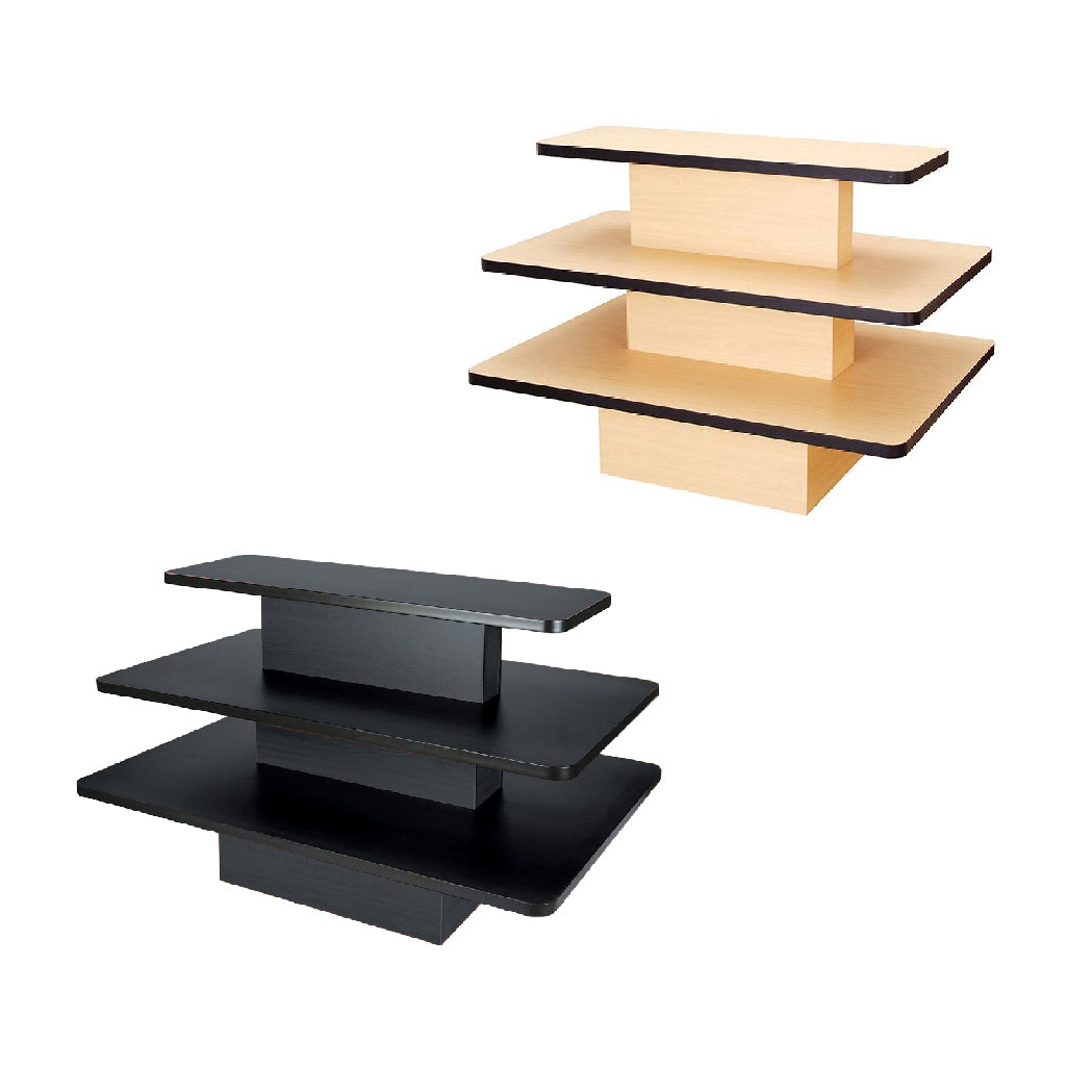 3-Tier Wood Rectangular Display Table