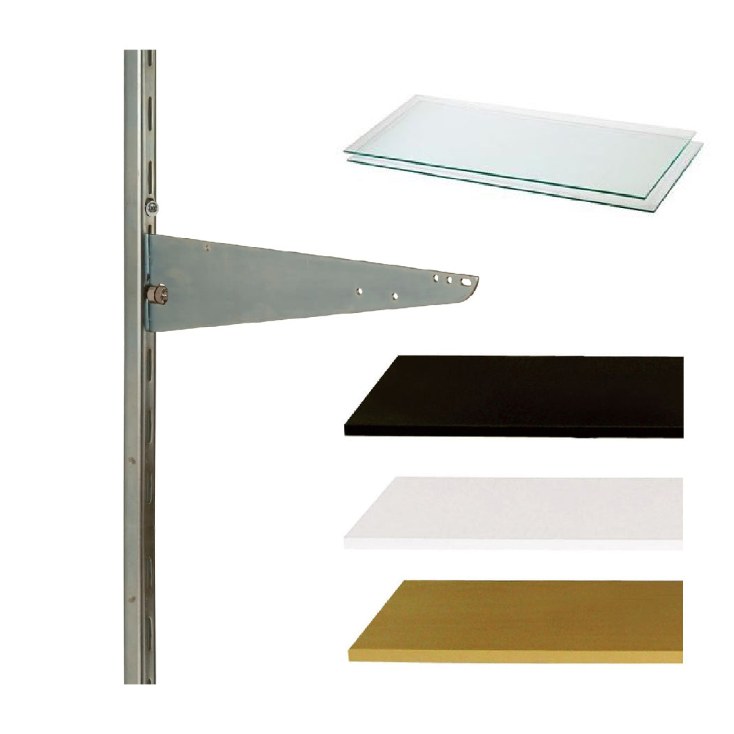 Retail Display Wall Standards, Tubings, Glass & Wood Shelvings Now