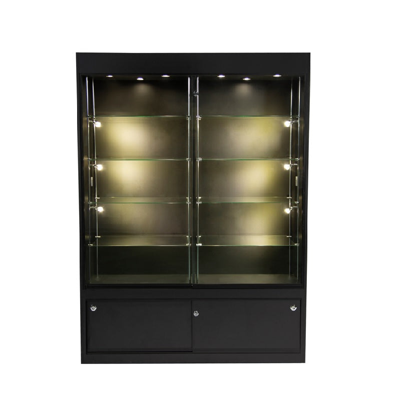 Shop Black Rectangular Wall Case W/Wood Sides- Fully Assembled | Now ...