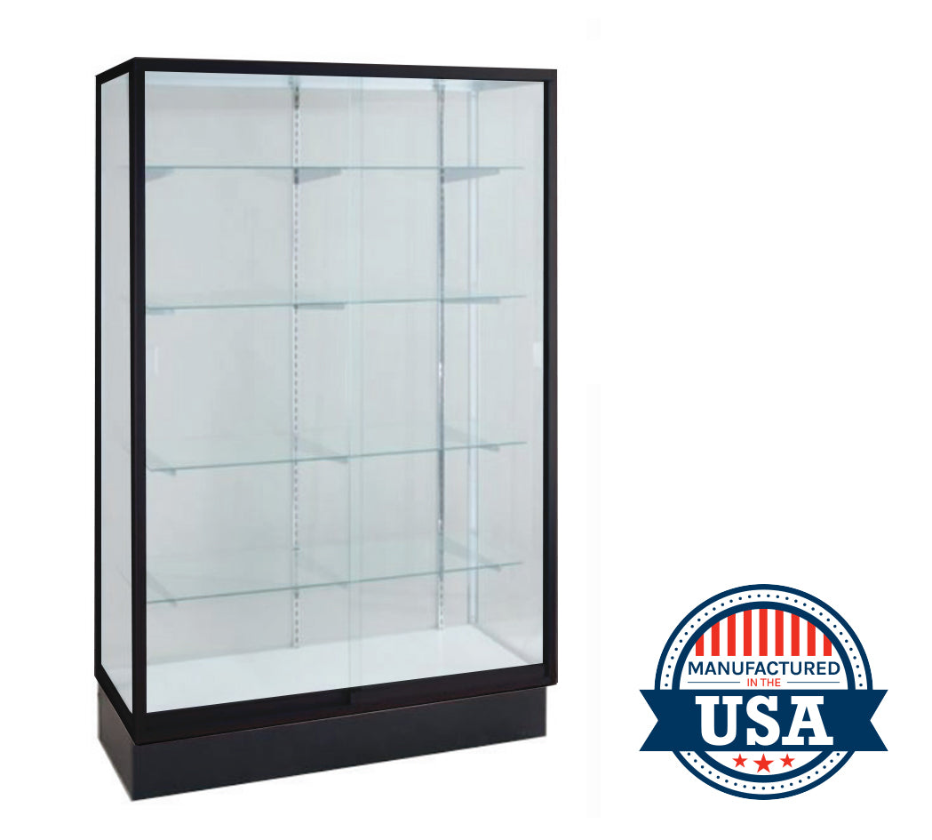 Black Extra Vision Wall Case Fully Assembled Now Displays