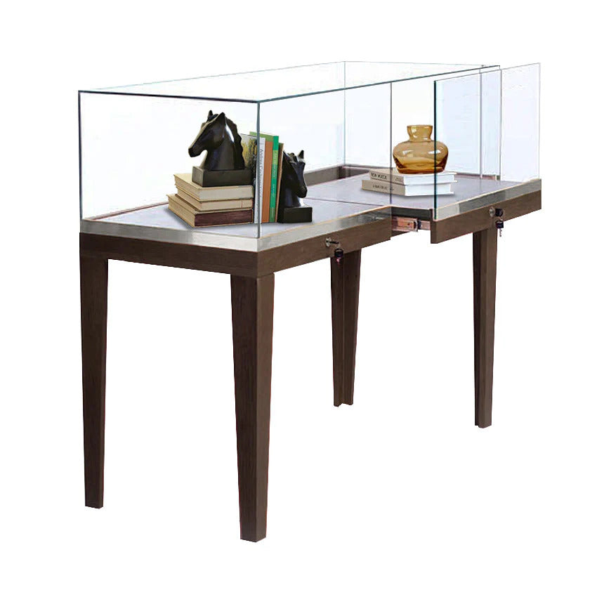 Tapered Leg Display Case - Pull Out Deck