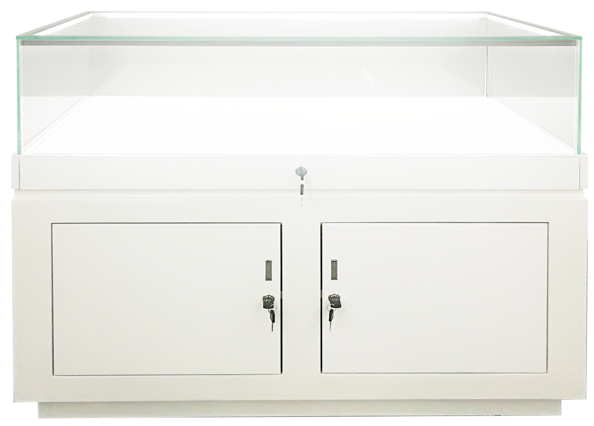 Jewelry Frameless Glass Display Case Now Displays