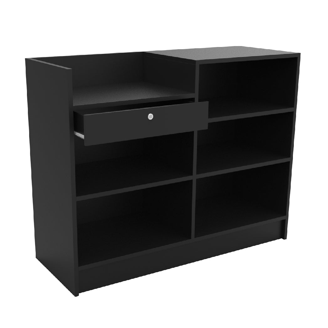 Black Cash Register with drawer and adjustable shelves