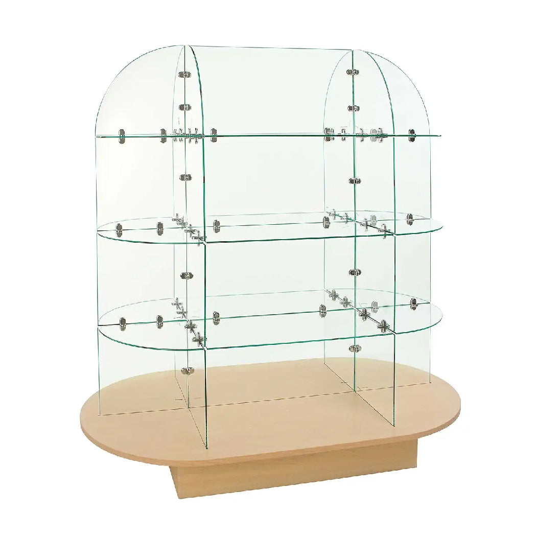 Shop Glass Merchadiser With Oval Base | Now Displays