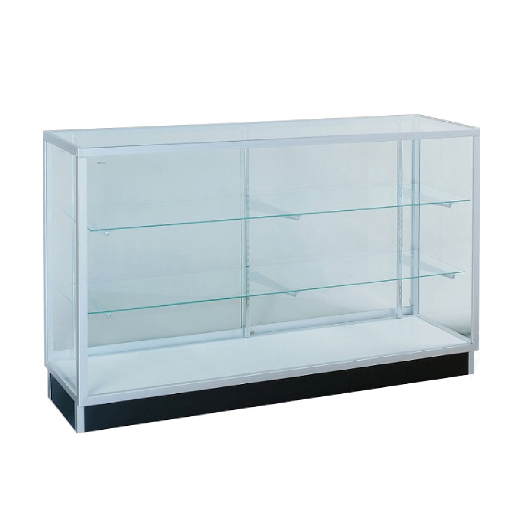 Silver Framed Glass Display Case