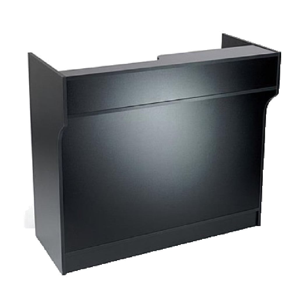 Black Wood Laminate Cash register with drawer  lock and shelves
