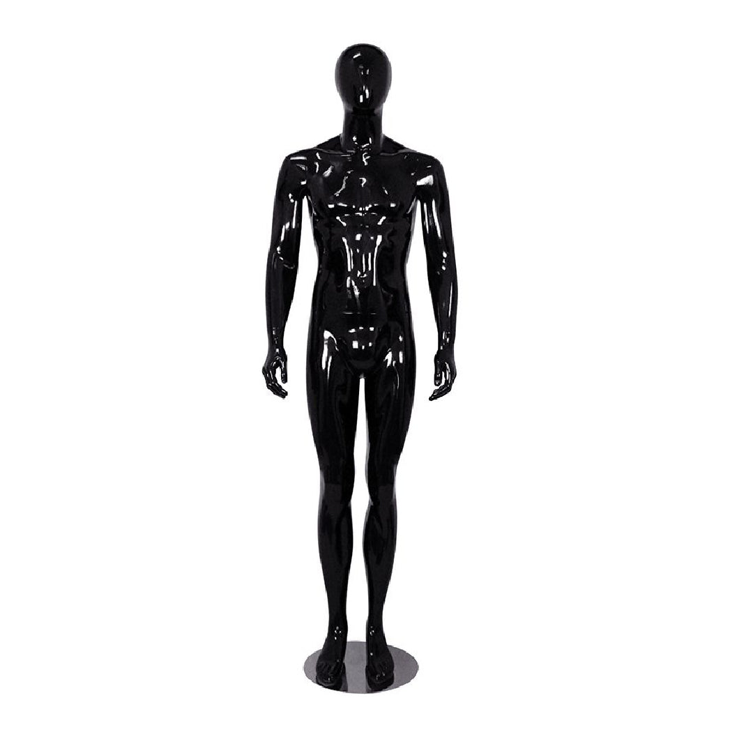 Glossy Black Abstract Egg Head Mannequin- Mike/1Black