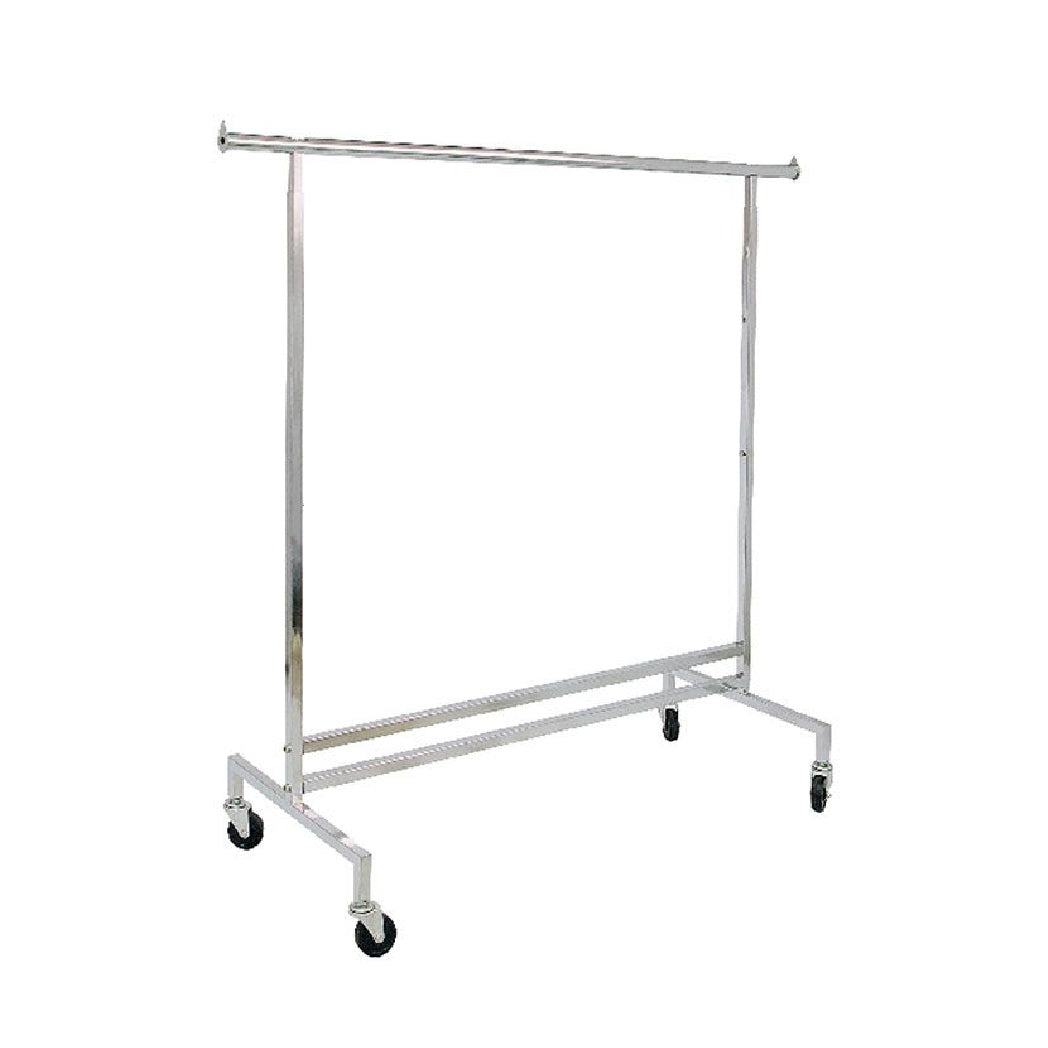Single Hanging Racks Shop Single Hangrail Rolling Rack | Now Displays