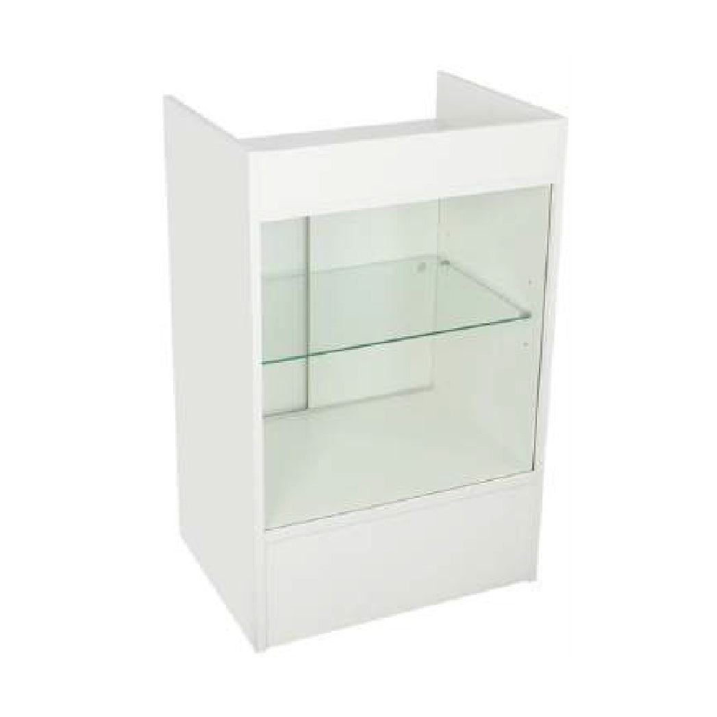 38"H White Cash Register W/Glass Front