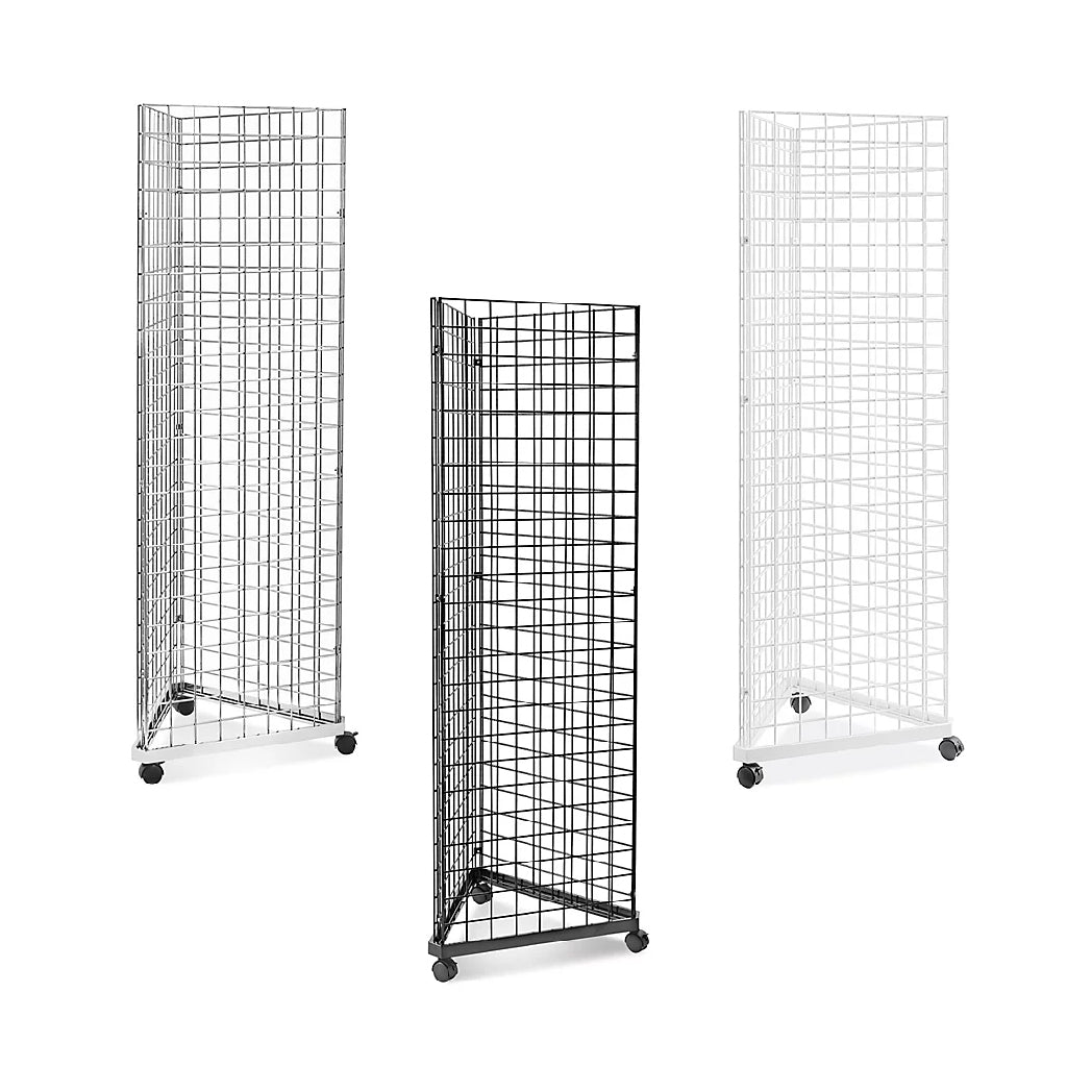 Free-Standing Grid Wall Tower With Triangle Base